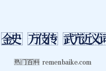 金史·方伎传·武亢近义词是什么意思的图片